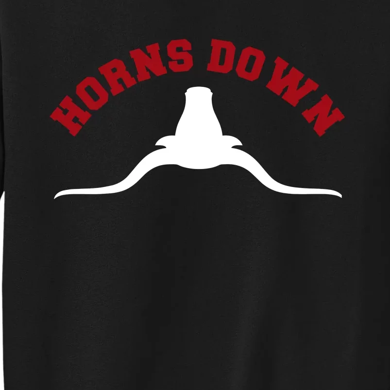 Tuck Fexas Horns Down Texas Sweatshirt