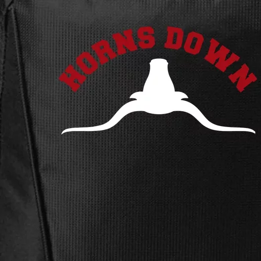 Tuck Fexas Horns Down Texas City Backpack