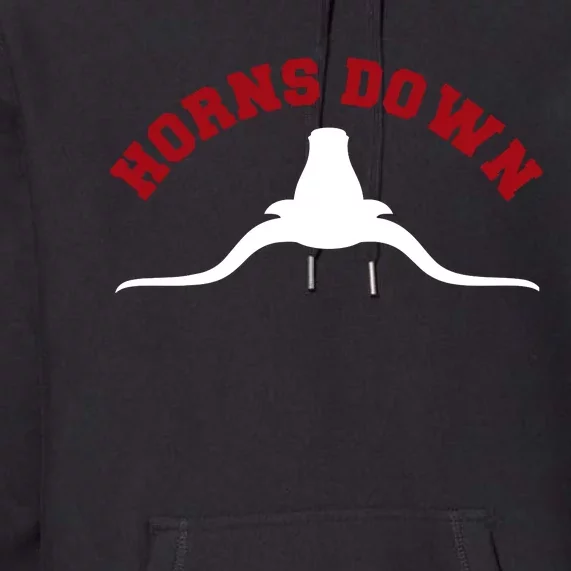 Tuck Fexas Horns Down Texas Premium Hoodie