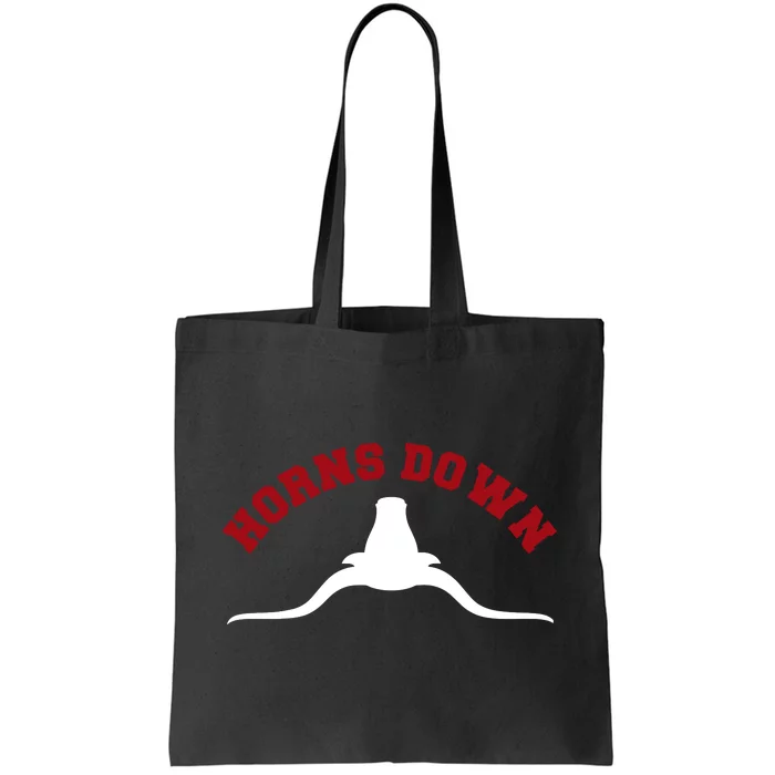 Tuck Fexas Horns Down Texas Tote Bag