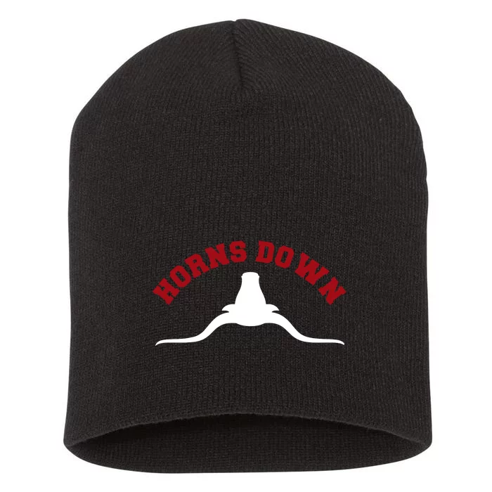 Tuck Fexas Horns Down Texas Short Acrylic Beanie