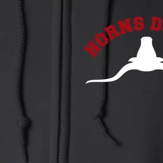 Tuck Fexas Horns Down Texas Full Zip Hoodie