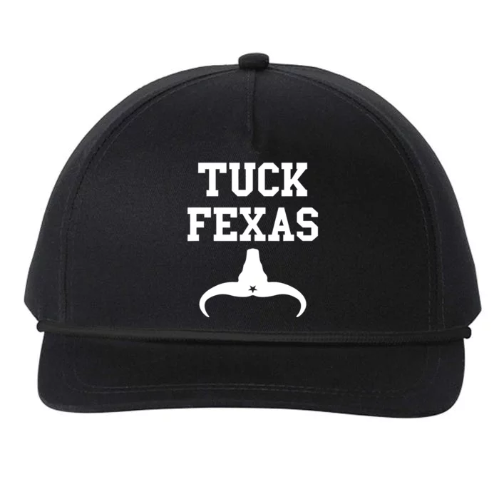 Tuck Fexas Horns Down Texas Snapback Five-Panel Rope Hat