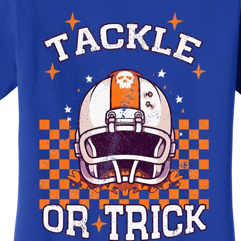 Tackle Football Halloween Spooky Sports Women's T-Shirt