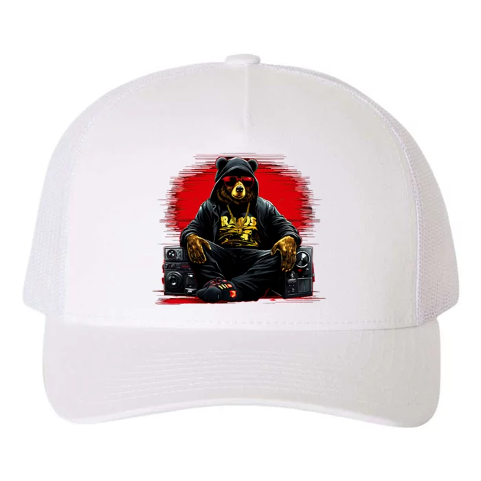 Teddy Fashion Hip Hop Bear Music Trap Rap Yupoong Adult 5-Panel Trucker Hat