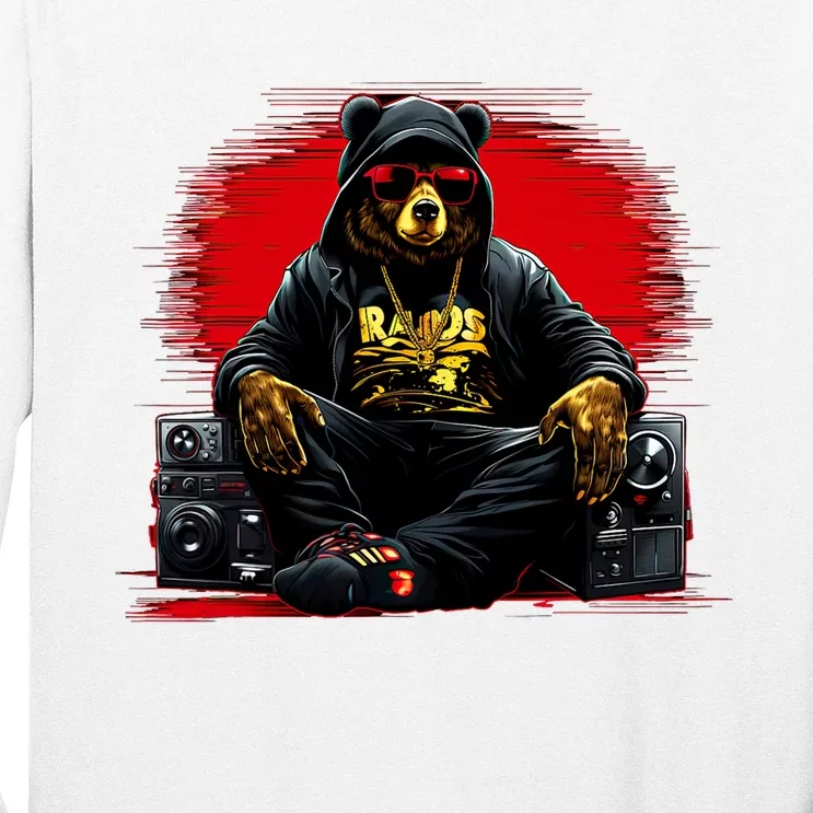 Teddy Fashion Hip Hop Bear Music Trap Rap Long Sleeve Shirt