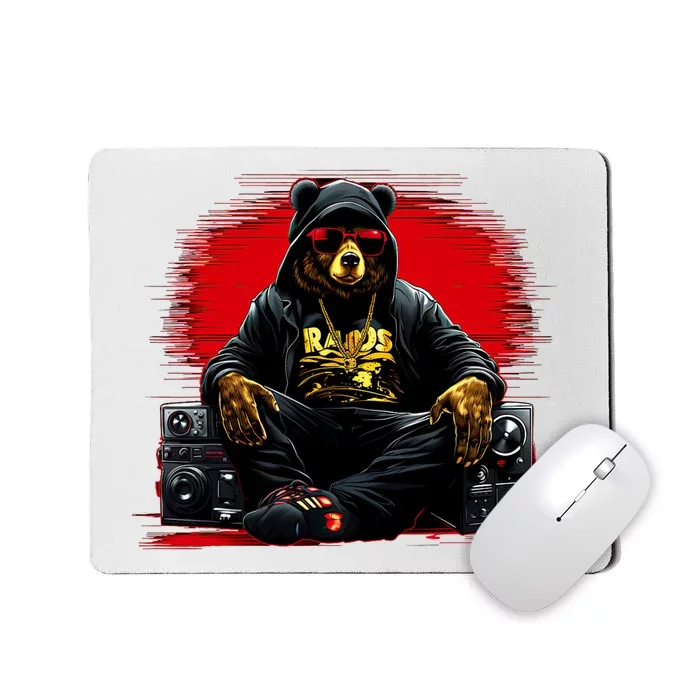 Teddy Fashion Hip Hop Bear Music Trap Rap Mousepad