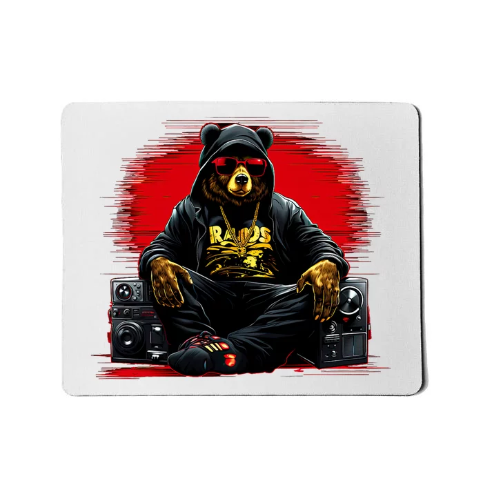 Teddy Fashion Hip Hop Bear Music Trap Rap Mousepad