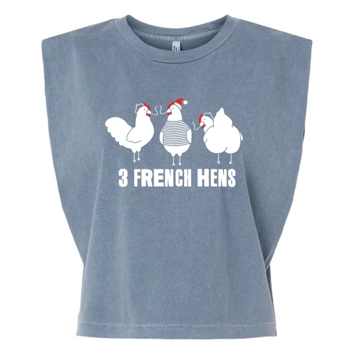 Three French Hens Christmas Gift Garment-Dyed Women's Muscle Tee