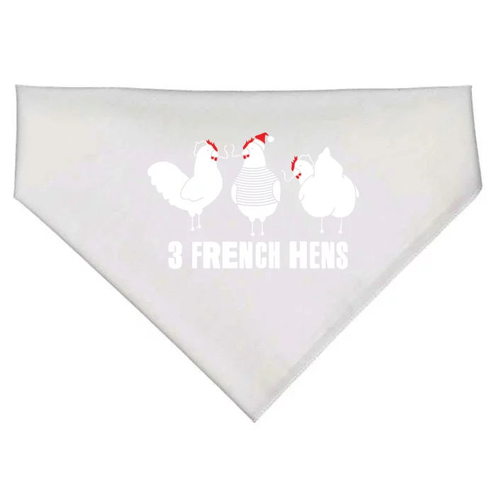 Three French Hens Christmas Gift USA-Made Doggie Bandana