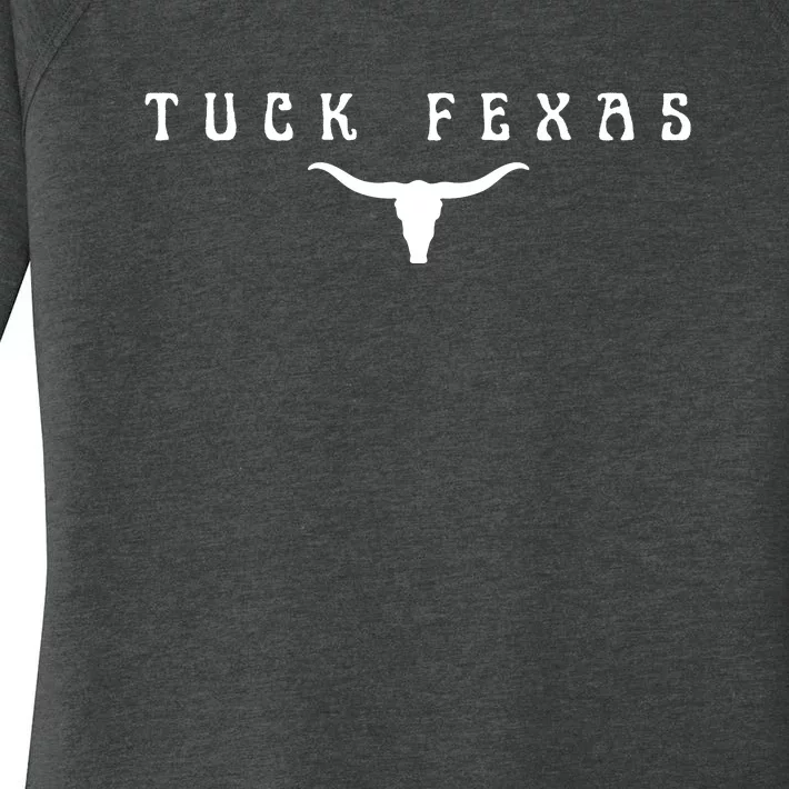 Tuck Fexas Horns Down Texas Women's Perfect Tri Tunic Long Sleeve Shirt