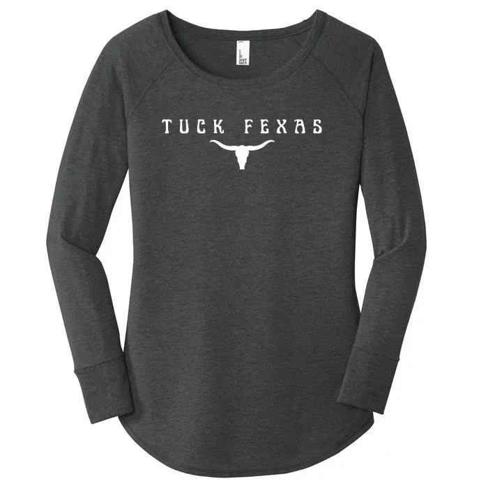 Tuck Fexas Horns Down Texas Women's Perfect Tri Tunic Long Sleeve Shirt