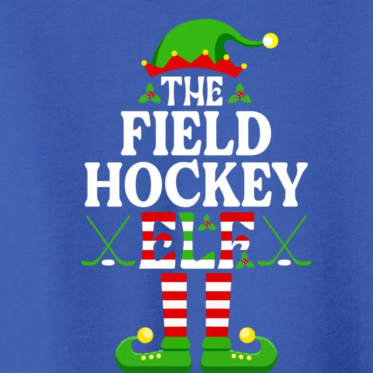 The Field Hockey Elf Funny Gift Funny Christmas Family Matching Cute Gift Toddler T-Shirt