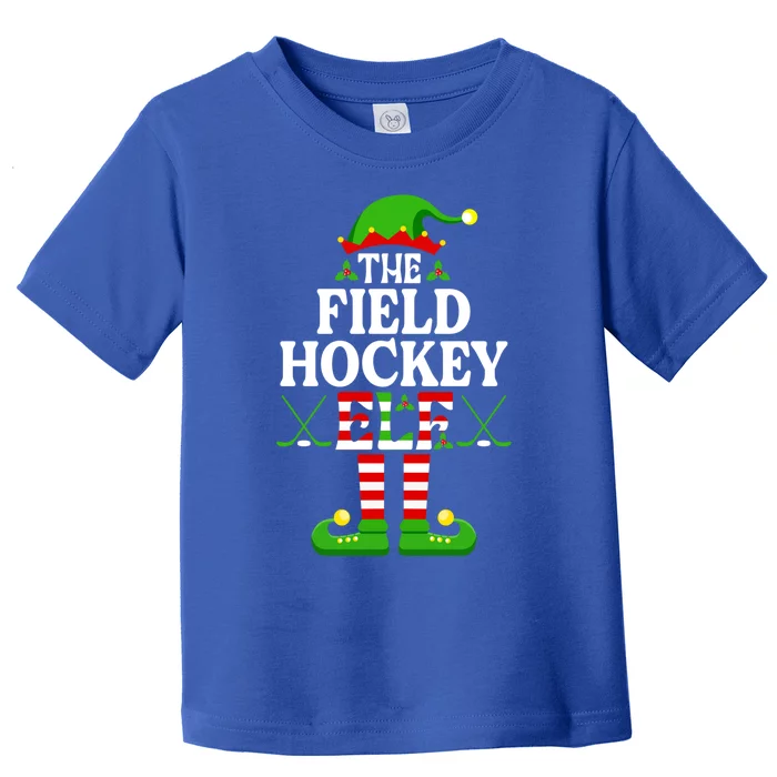 The Field Hockey Elf Funny Gift Funny Christmas Family Matching Cute Gift Toddler T-Shirt