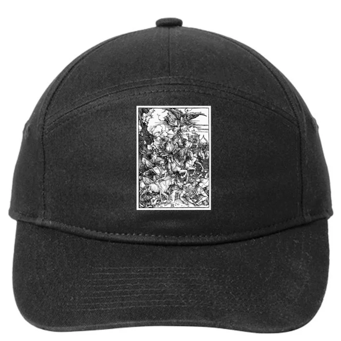 The Four Horsemen Of The Apocalypse By Albrecht Durer 7-Panel Snapback Hat