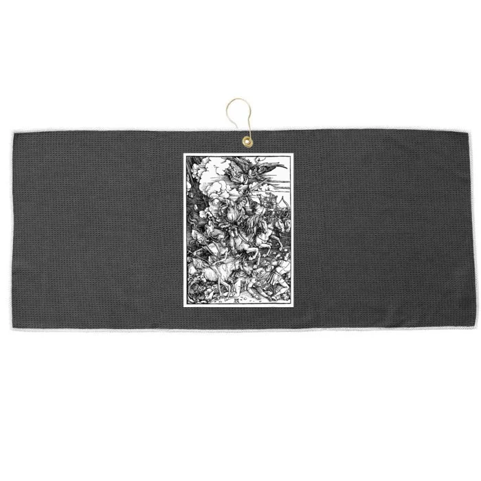 The Four Horsemen Of The Apocalypse By Albrecht Durer Large Microfiber Waffle Golf Towel