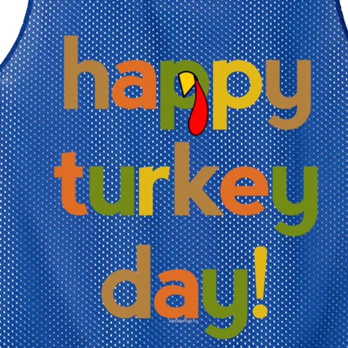 Thanksgiving For Happy Turkey Day Fall Thankful Great Gift Mesh Reversible Basketball Jersey Tank