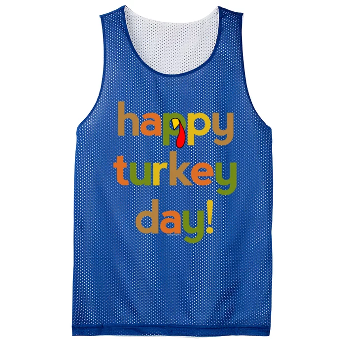 Thanksgiving For Happy Turkey Day Fall Thankful Great Gift Mesh Reversible Basketball Jersey Tank