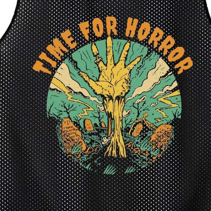 Time For Horror Zombie Mesh Reversible Basketball Jersey Tank