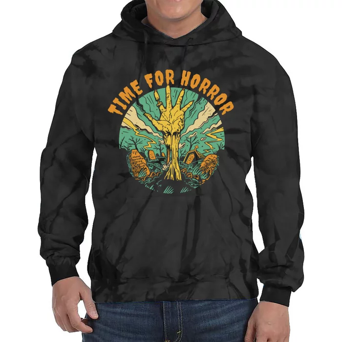 Time For Horror Zombie Tie Dye Hoodie