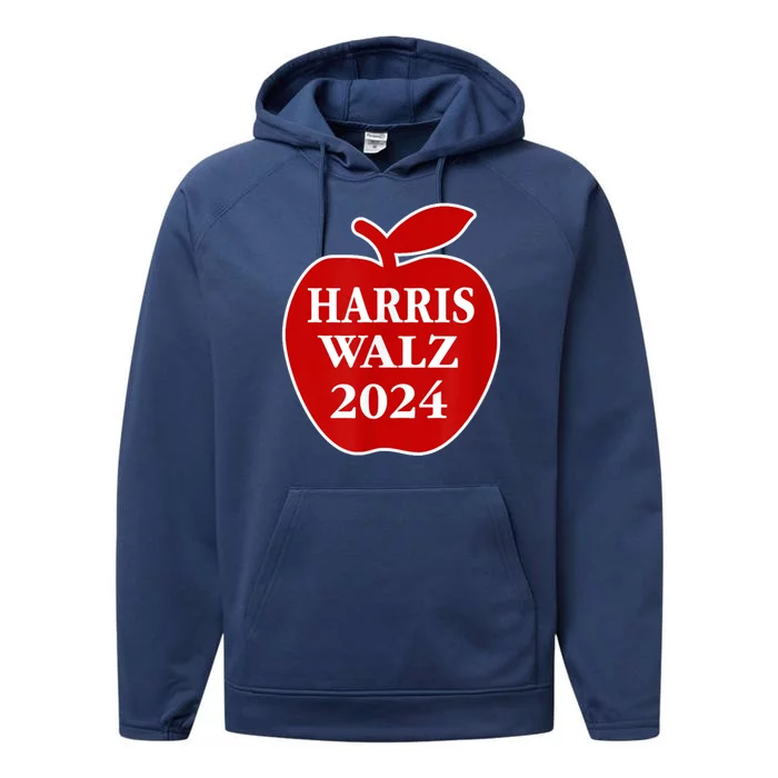 Teachers For Harris Walz 2024 Back To School Performance Fleece Hoodie