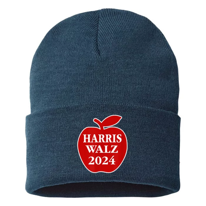 Teachers For Harris Walz 2024 Back To School Sustainable Knit Beanie