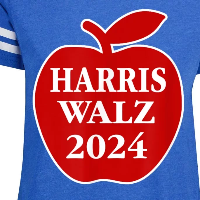 Teachers For Harris Walz 2024 Back To School Enza Ladies Jersey Football T-Shirt