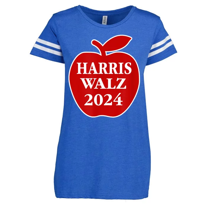 Teachers For Harris Walz 2024 Back To School Enza Ladies Jersey Football T-Shirt