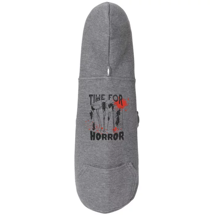 Time For Horror Scary Halloween Doggie 3-End Fleece Hoodie