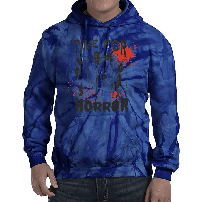 Time For Horror Scary Halloween Tie Dye Hoodie