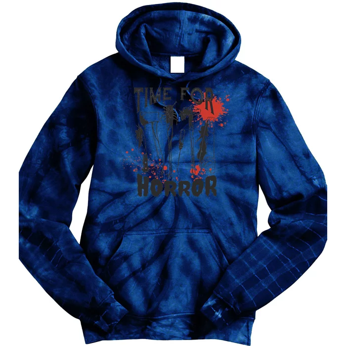 Time For Horror Scary Halloween Tie Dye Hoodie