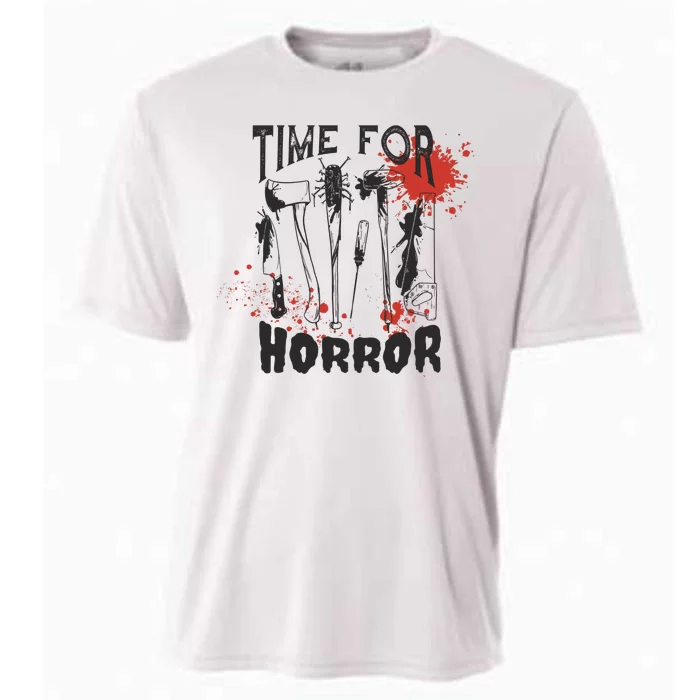 Time For Horror Scary Halloween Cooling Performance Crew T-Shirt