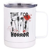 Time For Horror Scary Halloween 12 oz Stainless Steel Tumbler Cup