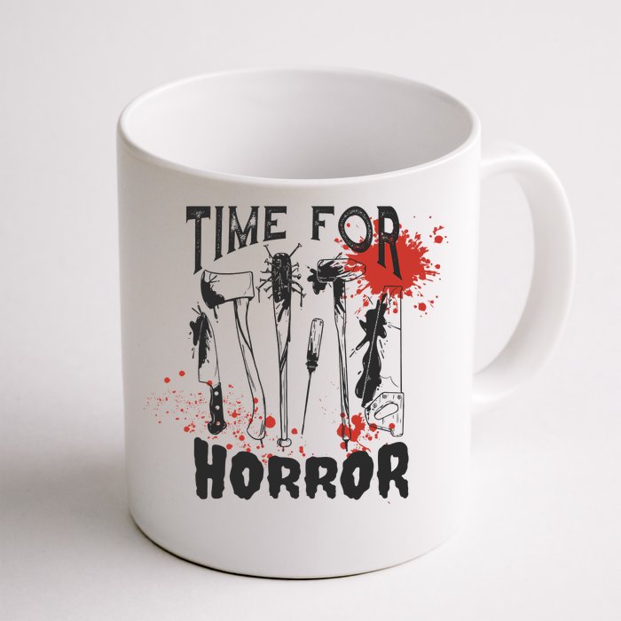 Time For Horror Scary Halloween Front & Back Coffee Mug