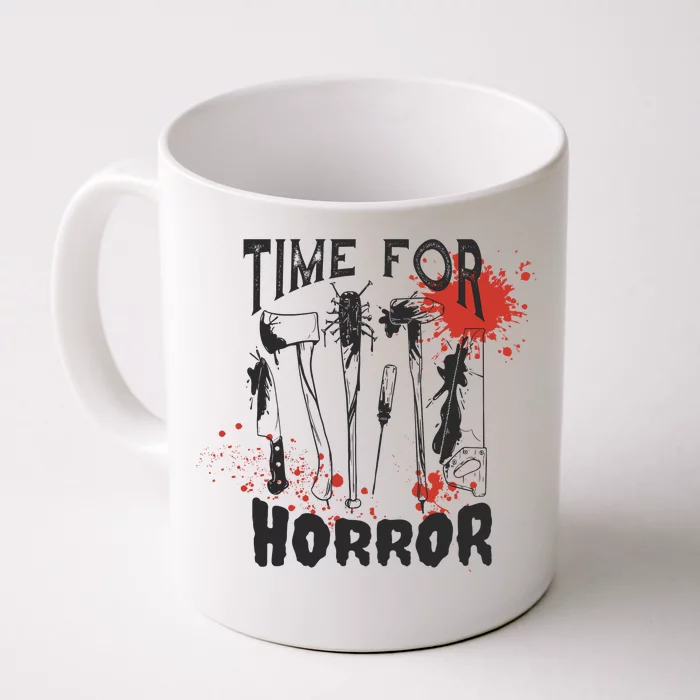 Time For Horror Scary Halloween Front & Back Coffee Mug