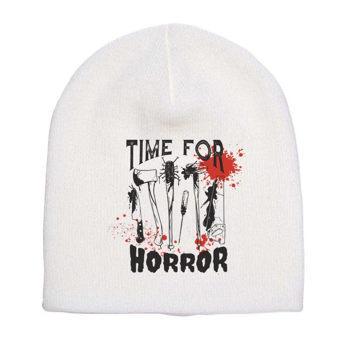 Time For Horror Scary Halloween Short Acrylic Beanie