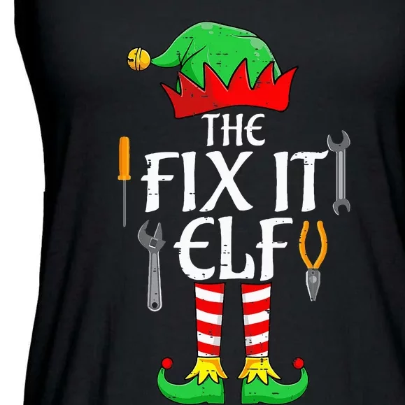 The Fix It Elf Christmas Family Matching gift for holiday Ladies Essential Flowy Tank