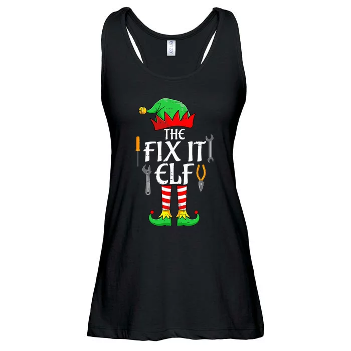 The Fix It Elf Christmas Family Matching gift for holiday Ladies Essential Flowy Tank