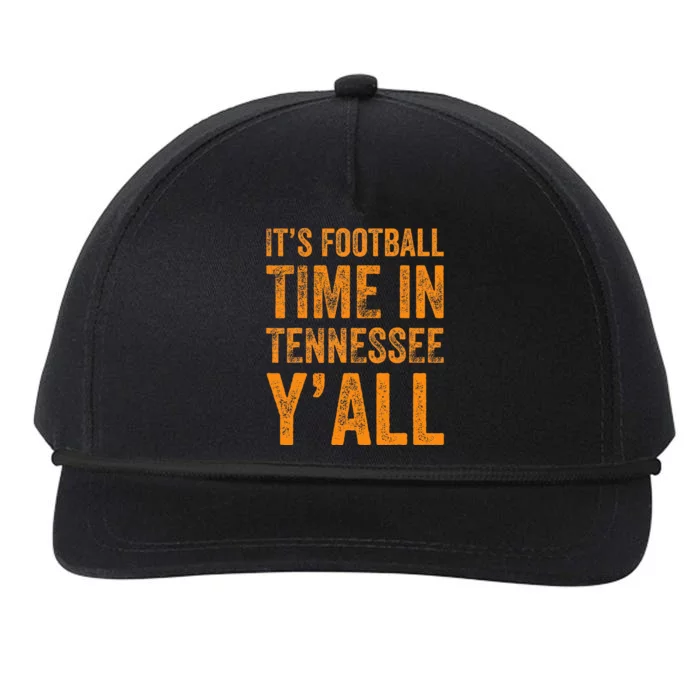 Tennessee Football ItS Football Time In Tennessee Yall Vol Snapback Five-Panel Rope Hat