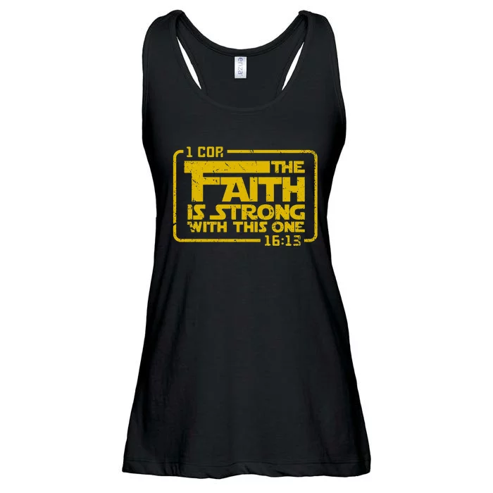 The Faith Is Strong With This One Funny Christians Ladies Essential Flowy Tank