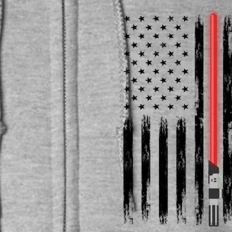 The Force Is Strong With This One USA American Flag Full Zip Hoodie