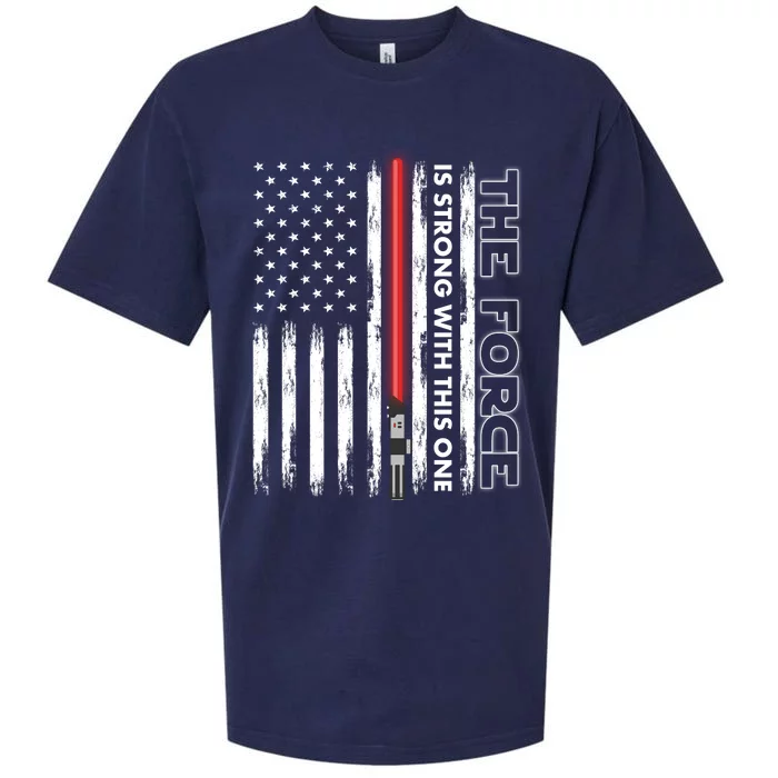 The Force Is Strong With This One USA American Flag Sueded Cloud Jersey T-Shirt