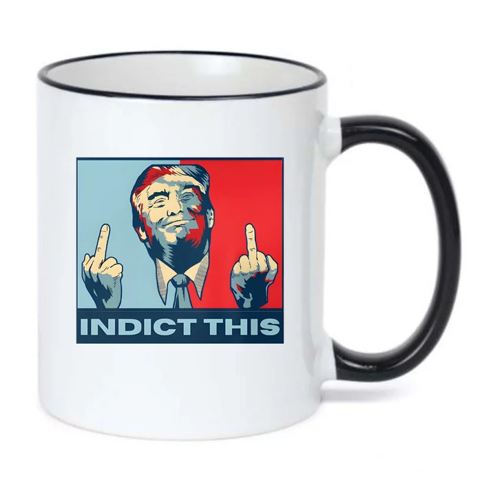 Trump Finger Indict This Legend Save America Trump Not Guilty Black Color Changing Mug