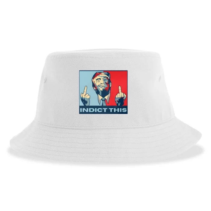 Trump Finger Indict This Legend Save America Trump Not Guilty Sustainable Bucket Hat