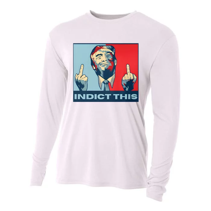 Trump Finger Indict This Legend Save America Trump Not Guilty Cooling Performance Long Sleeve Crew