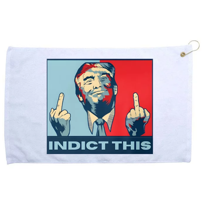 Trump Finger Indict This Legend Save America Trump Not Guilty Grommeted Golf Towel