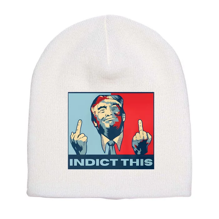 Trump Finger Indict This Legend Save America Trump Not Guilty Short Acrylic Beanie