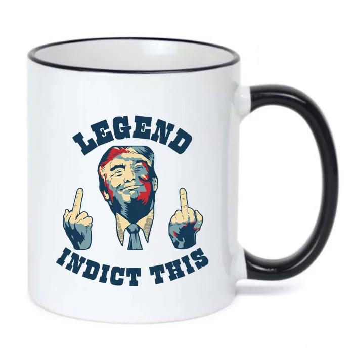 Trump Finger Indict This Legend Save America Trump Not Guilty Black Color Changing Mug