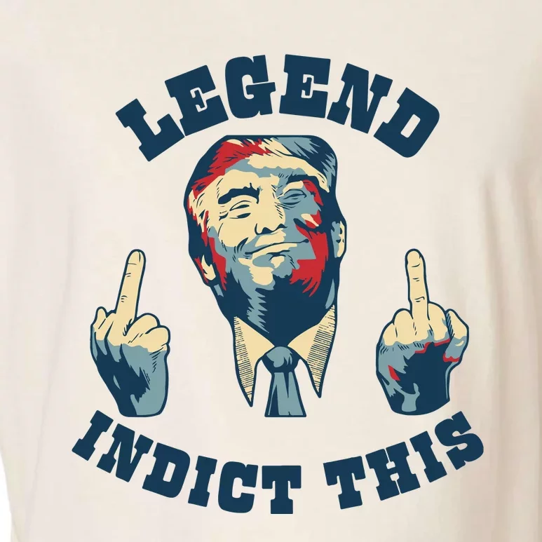 Trump Finger Indict This Legend Save America Trump Not Guilty Garment-Dyed Women's Muscle Tee