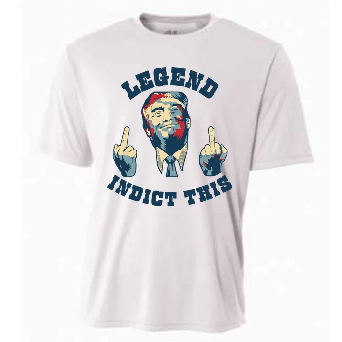 Trump Finger Indict This Legend Save America Trump Not Guilty Cooling Performance Crew T-Shirt